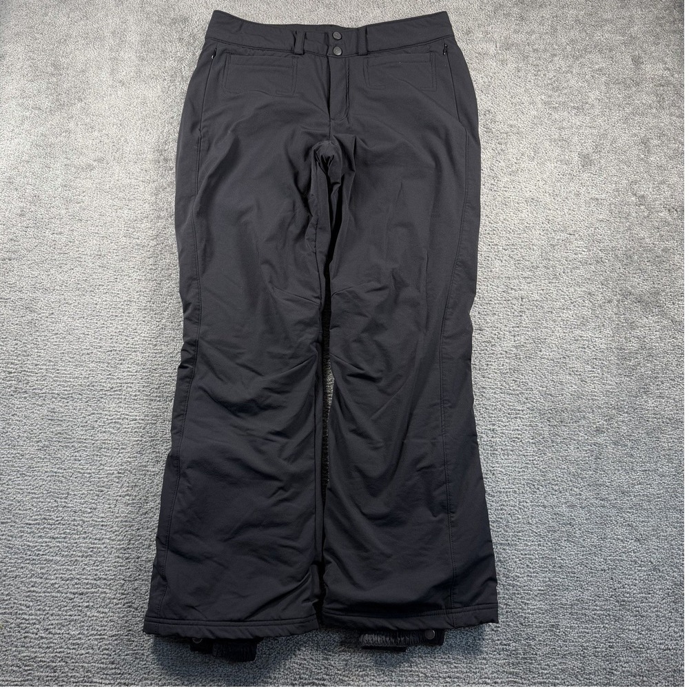 Columbia Womens Fleece Lined Snow Pants Black Stretch Ski Trousers SL8211 Large
